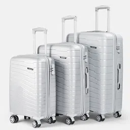 V By Verage Set of 3 Starlink 360 Degree Rotation Hard Trolley Bags-0