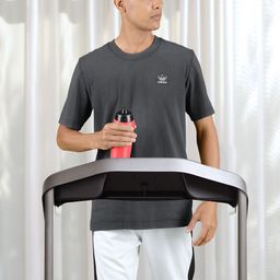 ADIDAS Originals Men Charcoal Grey Essentials+ Dye Pure Cotton T-shirt-image-53