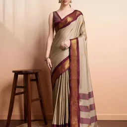 SGF11 Ethnic Motifs Woven Design Zari Kanjeevaram Saree-picture-13