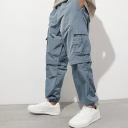 Kook N Keech Convertible Utility Staple Parachute Cargo Joggers-picture-8