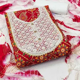 KALINI Embroidered Pure Cotton Unstitched Dress Material-image-91