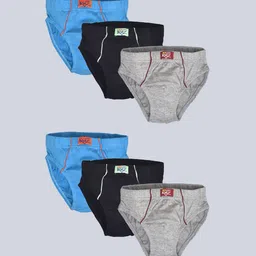 Lux Cozi Boys Pack Of 6 Pure Cotton Mid-Rise Basic Briefs COZI_BOYS_PLAIN_BRIEF_IE_AST_6PC-image-52