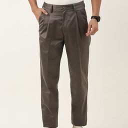 Peter England Casuals Men Smart Fit Pleated Casual Trousers-image-86