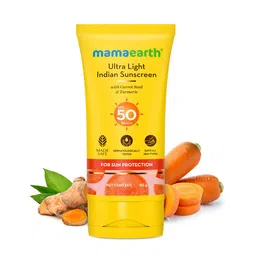 Mamaearth Ultra Light SPF50 Indian Sunscreen with Carrot Seed & Turmeric - 50 g-32