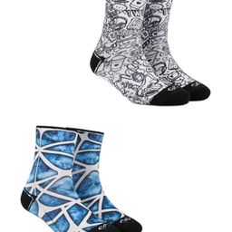 Dynamocks Unisex Pack of 2 Printed Above Ankle-Length Socks-46