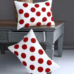 Alina decor Set of 2 Textured Rectangle Cushion Covers-0