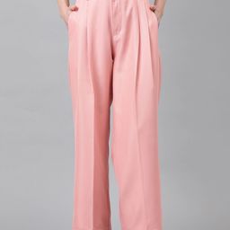 Kotty Women High-Rise Easy Wash Cotton Cargos Trousers-image-77