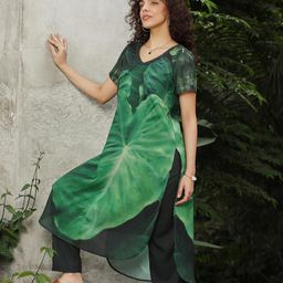 QISSA Floral Printed Straight Kurta with Trousers-picture-44