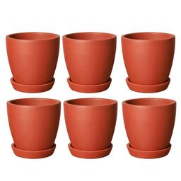 The handicraftian Brown 6 Pieces Small Hexane Planters 4.5 Inch Set of 6-image-5