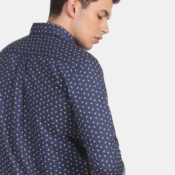 U S Polo Assn Men Blue Printed 100% Cotton Casual Shirt-image-40
