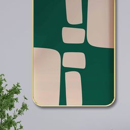 SAF Green & Off White Abstract Wooden Painting Wall Art-picture-35