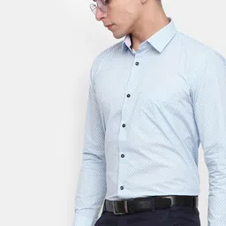 J White by Vmart Geometric Printed Cotton Formal Shirt-image-45