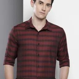 The Indian Garage Co. X Luxe Slim Fit Checked Formal Shirt-picture-17