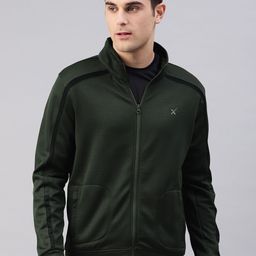HRX by Hrithik Roshan Men Olive Green Solid Sweatshirt-picture-16