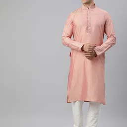 Manthan Men Solid Regular Kurta with Churidar-image-7