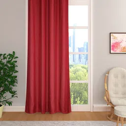 THE CONVERSION Room Darkening Jute Long Door Curtain-58
