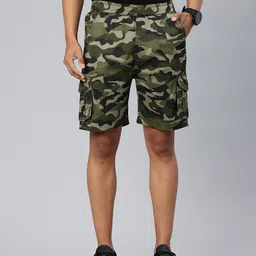 ADBUCKS Men Camouflage Printed Cargo Shorts-image-4