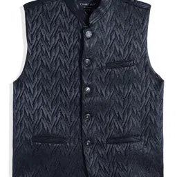 CHARCHIT Boys Herringbone Printed Nehru Jackets-32