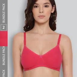 LYRA Pack Of 2 Combed Cotton Rich Full Coverage Spacer Bra-16