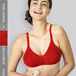 LYRA Pack Of 2 Cotton Rich Mesh Ladder Wire Free Moulded and Seamless Bra-image-83