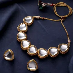 ASMITTA JEWELLERY Gold-Plated Kundan-Studded Jewellery Set-16
