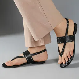 Inc 5 Women Colourblocked Open Toe Flats with Buckles-10