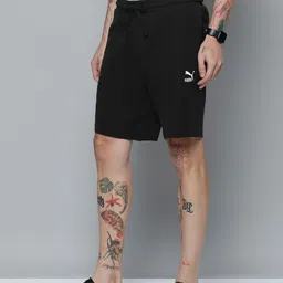 Puma Men Mid-Rise CLASSICS Pique 8" Regular Fit Pure Cotton Sustainable Shorts-29