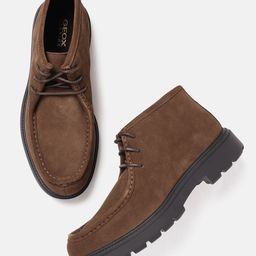 Geox Men Round Toe Leather Derbys-picture-53
