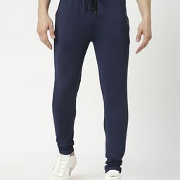 AESTHETIC NATION Men Navy Blue Solid Slim-Fit Joggers-image-24