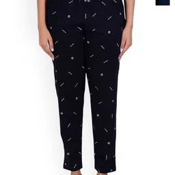 FEEL TRACK Women Pack Of 2 Typography Printed Cotton Track Pants-image-12