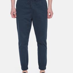 Mast & Harbour Men Navy Blue Regular Fit Solid Joggers-image-112