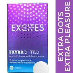 Mojocare Men Excites Extra Dotted Condoms - 10 Pieces-picture-24