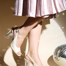 Inc 5 Textured Embellished Open Toe Block Pumps Heels-13