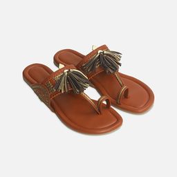 Aprajita Toor Women Ethnic One Toe Flats with Tassels-image-54
