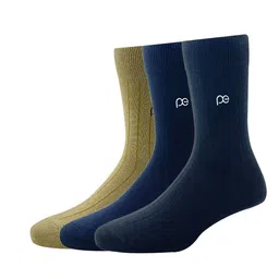Peter England Men Set of 3 Calf-Length Assorted Socks-16