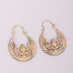 Studio One Love Gold-Toned Contemporary Hoop Earrings-image-13