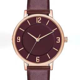Shocknshop Women Maroon Dial & Neon Red Leather Straps Analogue Watch-image-57
