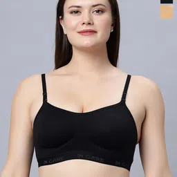 In Care Pack Of 2 Half Coverage Cotton Workout Sports Bras With All Day Comfort-picture-17