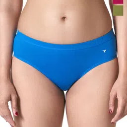 BLOSSOM Pack Of 3 Assorted Pure Cotton Hipster Briefs DESIRE_MIXED_30_3P-image-66