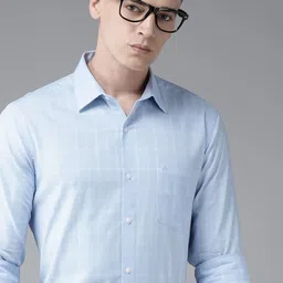 Arrow Men Pure Cotton Original Slim Fit Tartan Checks Opaque Formal Shirt-picture-17