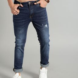 Roadster Men Blue Skinny Fit Mid-Rise Mildly Distressed Stretchable Jeans-picture-27