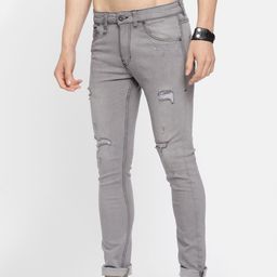 Roadster Men Grey Skinny Fit Mid-Rise Mildly Distressed Stretchable LYCRA Fiber Jeans-image-63