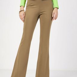 SASSAFRAS Women Beige Mid-Rise Slim Fit Bootcut Trousers-image-11