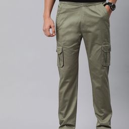 ADBUCKS Men Solid Regular Fit Cargos Trousers-image-113