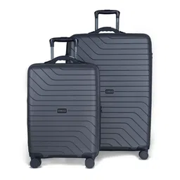 CARRIALL Set Of 2 Textured Hard-Sided Trolley Suitcases-4