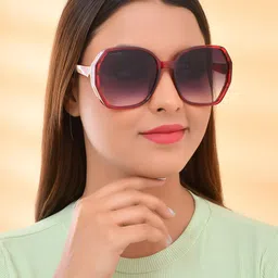 ROYAL SON Women Black UV Protected Oversized Sunglasses CHIWM00114-image-63