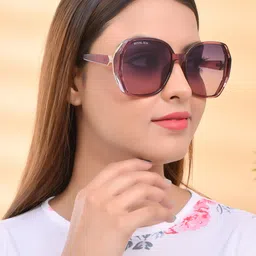 ROYAL SON Women Black Lens & Purple Oversized Sunglasses with UV Protected Lens-47