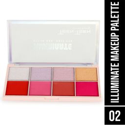 TEEN TEEN COSMETICS Illuminate All in One Makeup Blusher & Highlighter Palette - 18g - 02-56