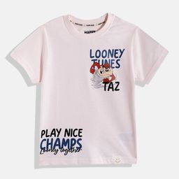 Happy Faces Boys Looney Tunes Printed Pure Cotton T-shirt-image-72