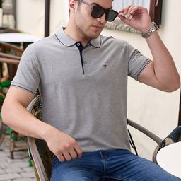 Status Quo Men Brand Logo Polo Collar Regular Fit T-shirt-image-97